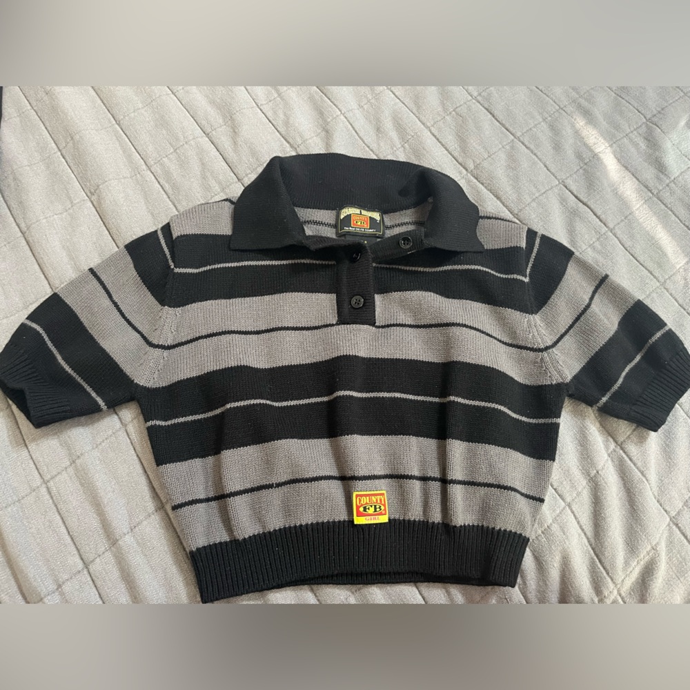 Black & Gray FB COUNTY top